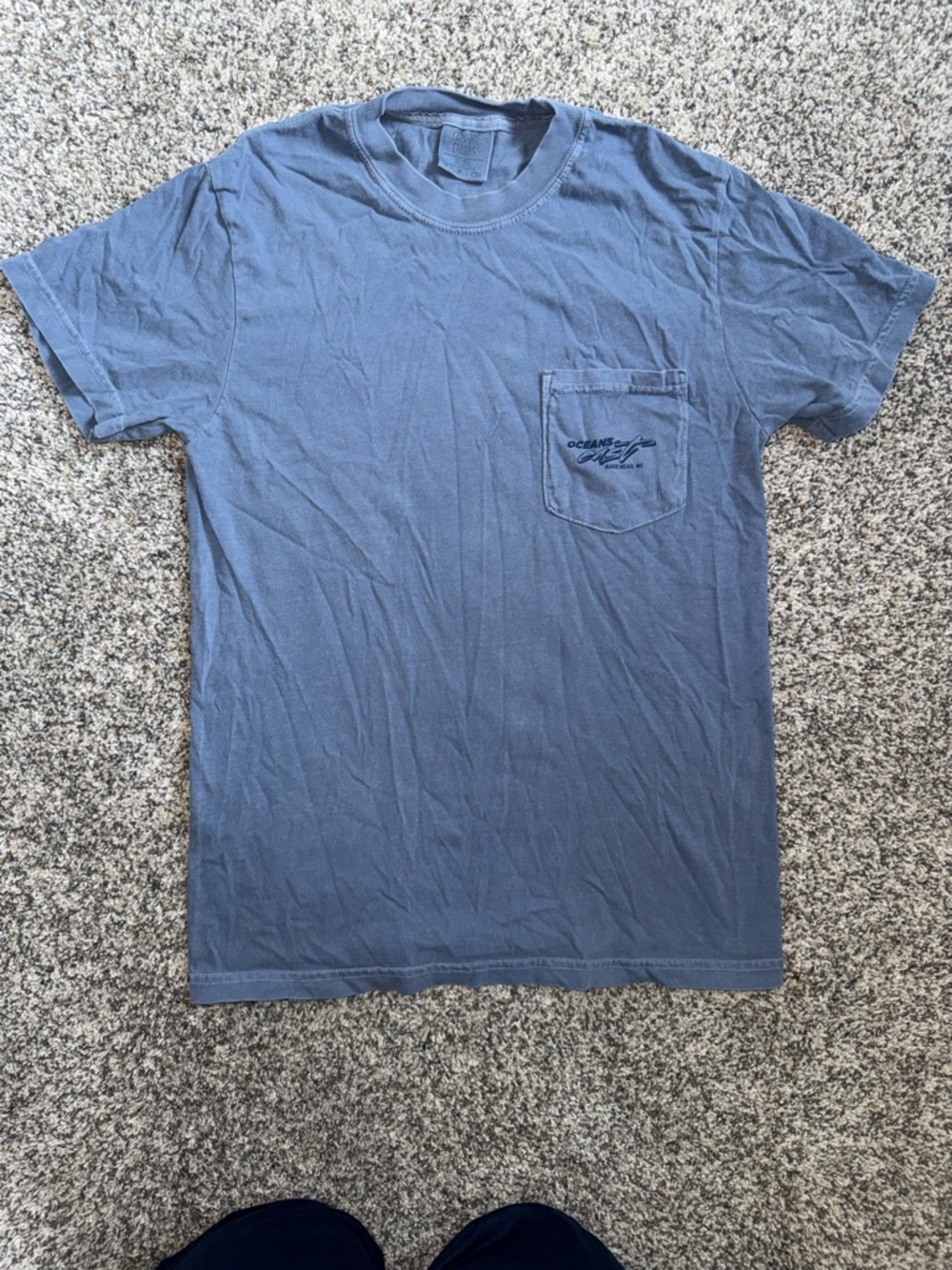 Comfort Colors Slate Blue Short Sleeve Pocket Tee